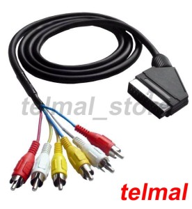 Przewód kabel EURO-CHINCH RCA 6 chinch 1,2m 