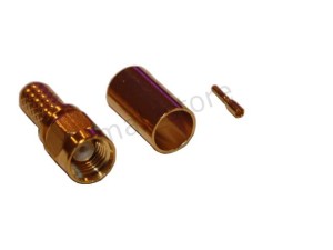 Wtyk RSMA RP-SMA zaciskany złoty H155 B06 