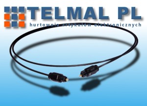 Kabel przewód optyczny TOSLINK Black-Style 1,5m 