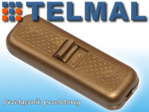Przełącznik włącznik przelotowy AC 250V 2A złoty 