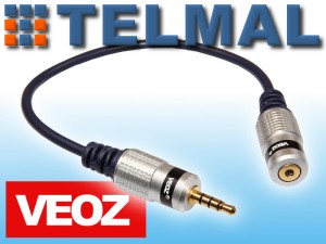 Adapter JACK 4polowy 4p wtyk 3.5mm - gniazdo 2.5mm 