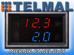 Voltmeter 0-100V DC Ammeter 50A + External Shunt Panel Mount Case