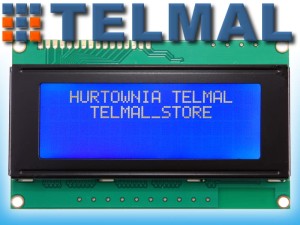 Wyświetlacz alfanumeryczny LCD 4x20 HD44780 blue 