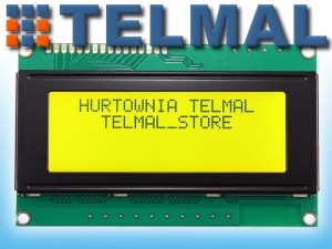 Wyświetlacz alfanumeryczny LCD 4x20 HD44780 żółty 