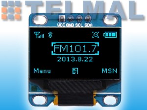Wyświetlacz OLED 0,96 I2C 3-5V SSD1306 niebieski 