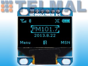 Wyświetlacz OLED 0,96 SPI 3-5V SSD1306 niebieski 