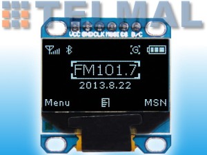 Wyświetlacz OLED 0,96 SPI 3-5V SSD1306 biały 