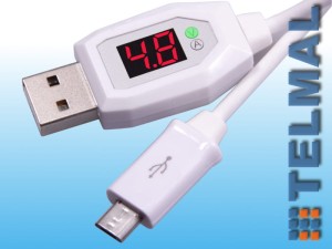 Woltomierz i amperomierz w kablu USB mikro TESTER