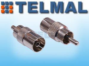 Adapter antenowy gniazdo antenowe - Wtyk RCA 