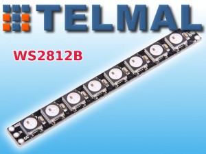 Moduł NEOPIXEL WS2812B listwa 8x LED RGB WS2812 