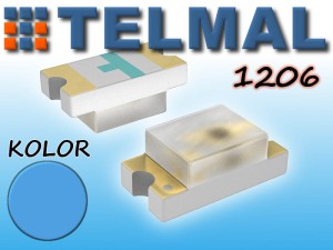 Dioda LED SMD 1206 komplet 10szt niebieska 