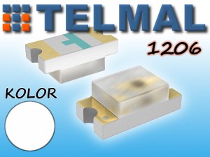 Dioda LED SMD 1206 komplet 10szt biała 