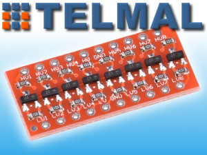 Konwerter poziomów napięć 5V - 3.3V TTL 8way 