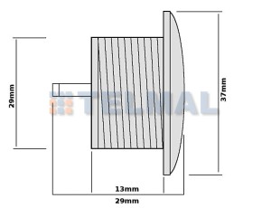Voltmeter 6-33V DC Blue LED Digital Display Round Panel Mount