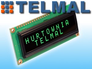 Wyświetlacz OLED 2x16 WS0010 zielony