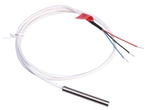RTD Temperature Sensor PT100 Fiberglass Cable 2m 500°C