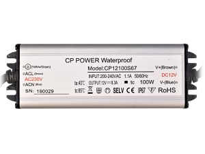 Zasilacz wodoodporny SLIM 12V 8,30A 100W
