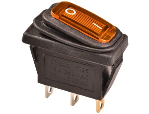 Przełącznik średni 230V SW-KCD3-AC żółty