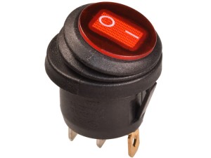 Przełącznik okrągły 230V SW-KCD1-AC czerwony