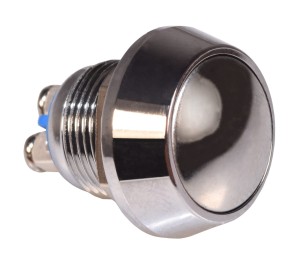 Przełącznik srebrny PBWS12 monostabilny 12mm srebrny