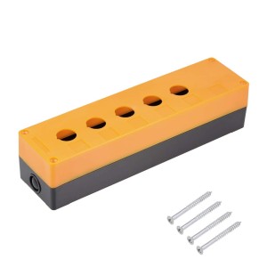 Kaseta obudowa żółta 5x otwór 22mm