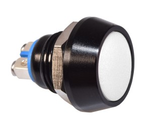 Przełącznik okrągły PBW12 2A metalowy biały