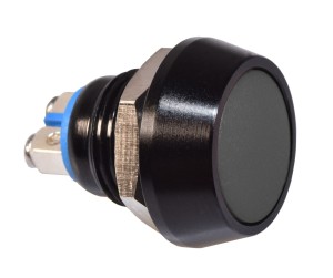 Przełącznik okrągły PBW12 2A metalowy czarny