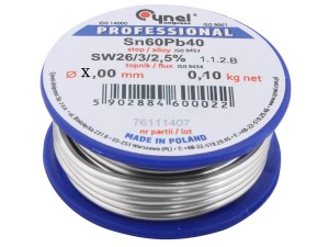 Cyna 100g Cynel 1,5mm z Topnikiem SN60PB40