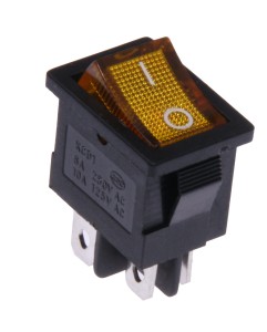 Przełącznik podświetlany mały AC 250V żółty