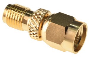 Adapter wtyk RPSMA - gniazdo SMA złoty