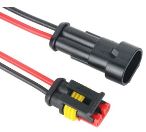 Konektor kostka OH2 SUPERSEAL + przewody 15cm 2PIN