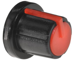 Potentiometer knob 17.5mm axle 6mm red