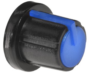 Potentiometer knob 17.5mm axle 6mm blue