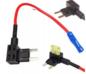 Gniazdo Bezpiecznika Samochodowego Mini z Przyłączem - ZACISKANE