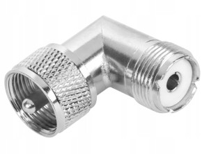 Adapter Kątowy UHF UC1 90° Redukcja Wtyk-Gniazdo CB Radio