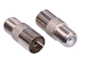 Adapter Antenowy Gniazdo TV - Gniazdo F Do Kabli Antenowych 75Ω