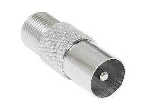 Adapter antenowy Wtyk TV - Gniazdo F  redukcja kabla TV/SAT 75Ω