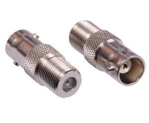 Adapter antenowy GNIAZDO F - GNIAZDO BNC metalowe