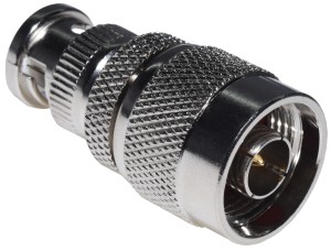 Adapter antenowy przejściówka wtyk N - wtyk BNC  – solidne złącze, metalowe