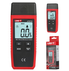 MIERNIK WILGOTNOŚCI DREWNA UNI-T UT377A TESTER WILGOCI 2–60%