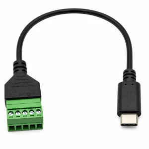Wtyk USB-C 5PIN z listwą rozłączną i przewodem 30cm USB Typ C