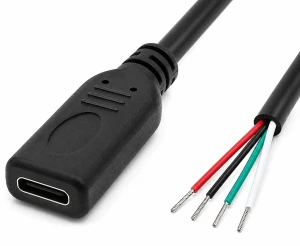 GNIAZDO USB-C Z PRZEWODEM 100cm 4PIN USB TYP C MONTAŻOWE PANEL