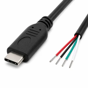 WTYK USB-C Z PRZEWODEM 300cm 4PIN USB TYP C DO MONTAŻU DIY