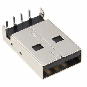 WTYK USB A 2.0 THT DO DRUKU PCB MĘSKI PROSTY ZŁĄCZE MONTAŻOWE