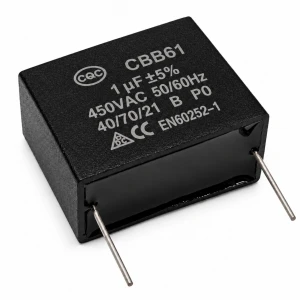 KONDENSATOR SILNIKOWY CBB61 1uF 450V AC DO PCB WENTYLATORA