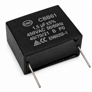 KONDENSATOR SILNIKOWY CBB61 1,5uF 450V AC DO PCB WENTYLATORA