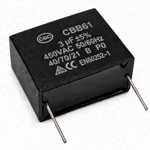 KONDENSATOR SILNIKOWY CBB61 3uF 450V AC DO PCB WENTYLATORA